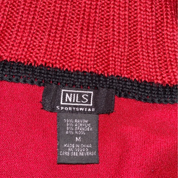 Nils Sportswear Wool Blend Red Turtleneck - Medium - Picture 7 of 7